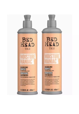2 Bed Head Moisture Maniac Shampoo For Dry and Dull Hair (2 PACK)