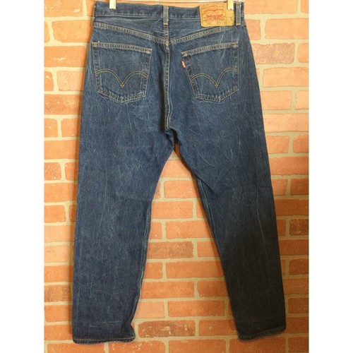 Levi's 501 Mens Straight Leg Denim Jeans Button Fly Five Pockets Blue Size 34 - Bild 4 von 9