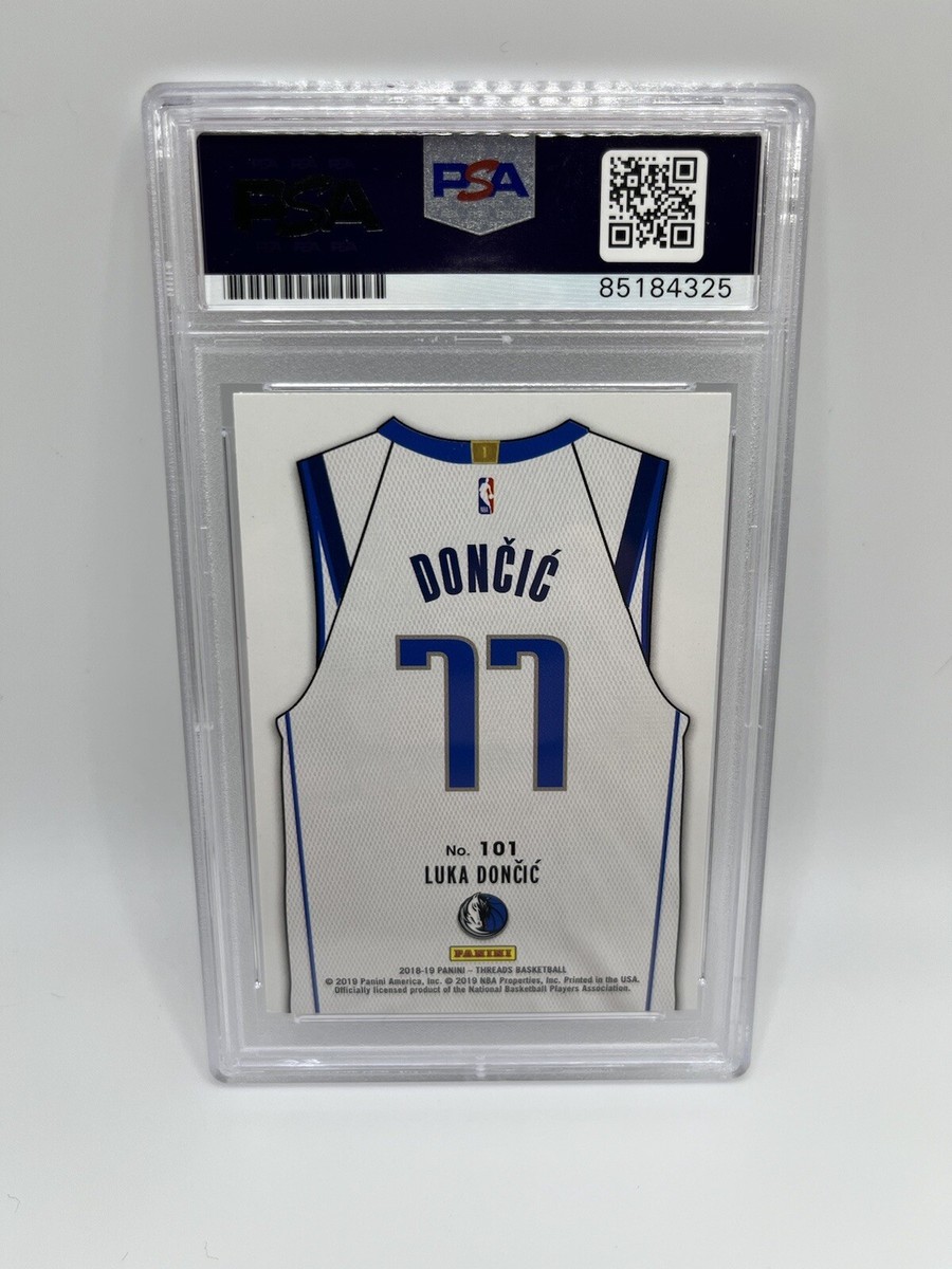 Luka Doncic Signed 2018 Panini Threads Dazzle #101 Auto PSA