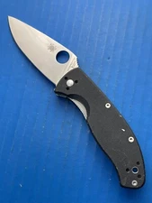 Spyderco Tenacious Folding Pocket Knife G10 Handle Plain Edge Blade