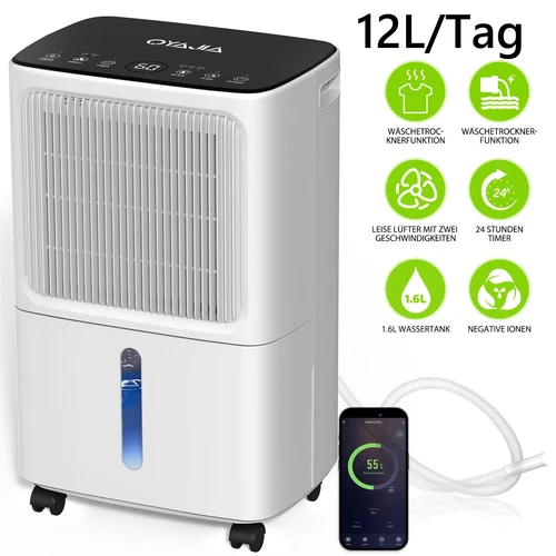 Raumentfeuchter elektrisch Luftentfeuchter 12L/Tag 35m³ Entfeuchtungsgerät Pxmsb