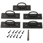 Black Ring Rope Bracket for Secure Installations Fits Ropes Up to 2 Inches