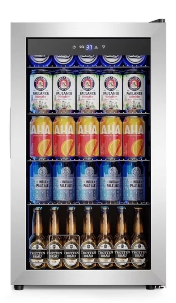 130 Can Beverage Refrigerator Cooler Soda Mini Fridge with Glass Door for Home
Opens in a new window