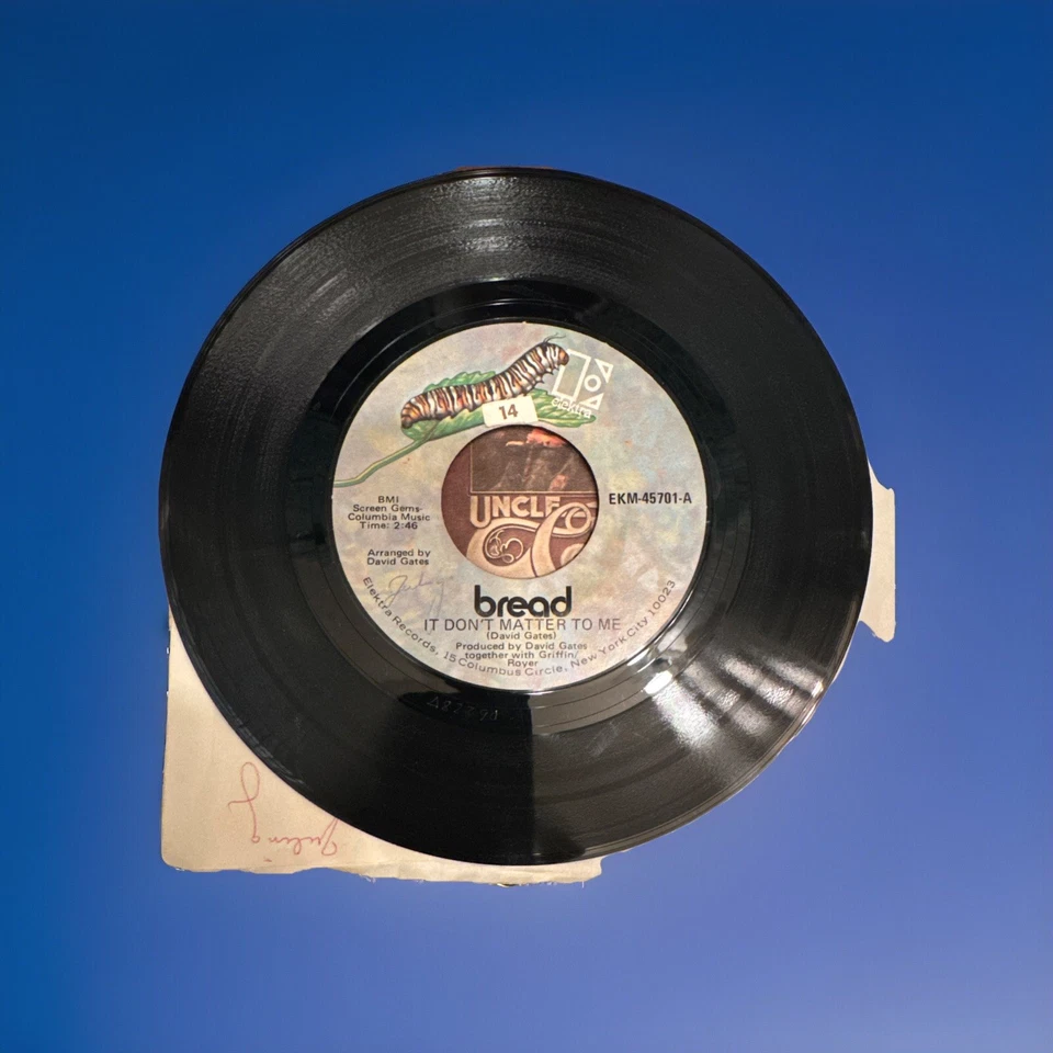 BREAD It Don't Matter To Me & Call On Me 45RPM 7" Vinyl Elektra Records - Image 2 of 2