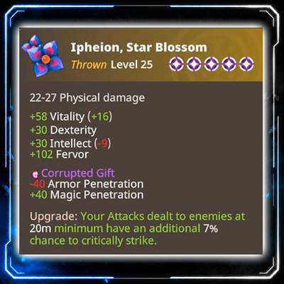 Farever - Ipheion, Star Blossom lvl 25 - Legendary - 5 Stars [EU]