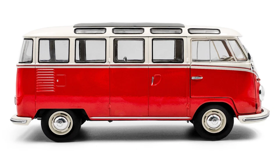 SOLIDO - VOLKSWAGEN Tipo 1 Samba 1962 rosso e bianco - 1/18 - SOL1813402 - Immagine 4 di 4