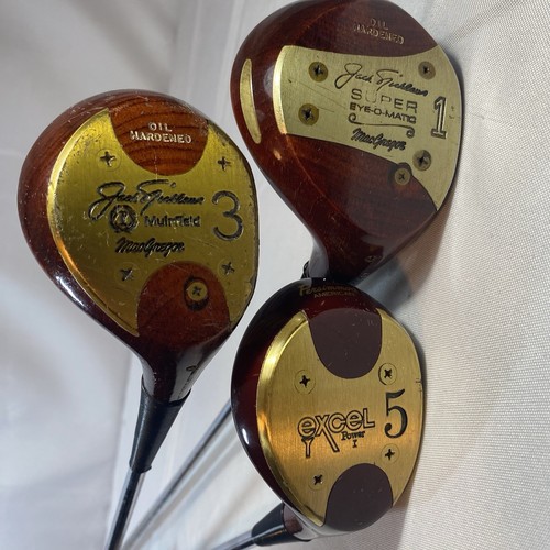 Right Handed MacGregor/ Excel Oil Hardened 1-3-5 Wood Set Vintage Eye-o-matic