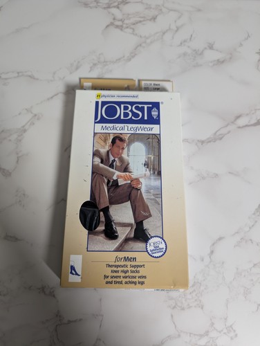Jobst 115110 Herren schwarz 30-40 mmHg große Knie CT Kompressionsstrümpfe NEU