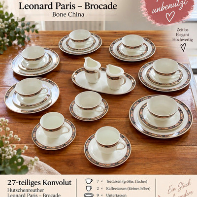 Hutschenreuther Leonard Paris Brocade Bone China Set 27-tlg.