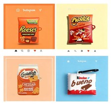 Cute 3D Snack Food Silicone Protective Case For AirPods 1 2 3 4 Pro Pro 2 Cover