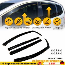 Windabweiser Regenabweiser Schwarz mit Clips satz für VW Sharan Ab 2010 5-Türer