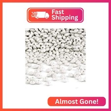 The Crafts Outlet 1,000pc Faceted Plastic Opaque Beads Rondelle 6x4mm White Bead