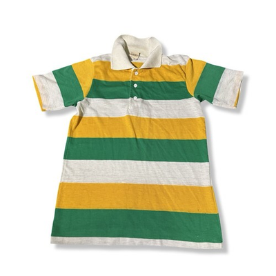 #ad #ad Vintage 80s Green Yellow Stripe Collegiate Pacific T shirt Size M 38 40 $29.50