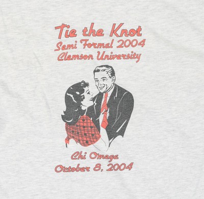 VTG Fraternity Y2K Clemson University Chi Omega Frat Tee S Formal Dance 2004