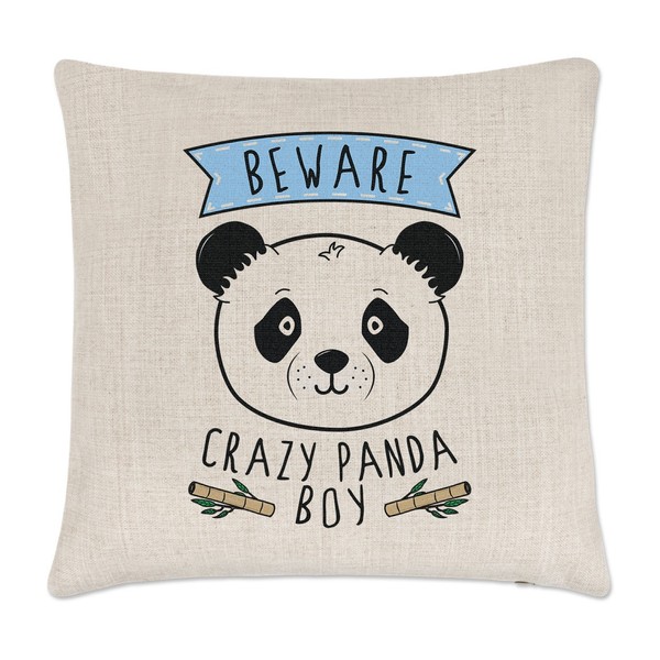 Beware VerrüCkte Panda Jungen Leinen Kissenbezug - Lustig Tiere-image