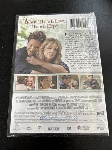Back to You and Me (DVD 2011) Rue McClanahan Lisa Hartman Black Brand New Sealed - Picture 2 of 3