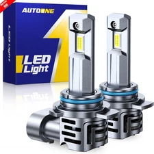AUTOONE 9006 HB4 LED Headlight Bulbs Super Bright 6500K White 80000LM Hi/Lo Beam