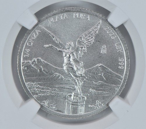2023 Mo Mexico 1/4 Onza Silver Libertad MS69 NGC Brown Label *4760 - Picture 3 of 5