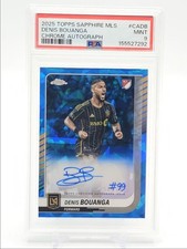 DENIS BOUANGA 2025 TOPPS CHROME MLS SAPPHIRE AUTOGRAPH B AUTO PSA 9 Q2754