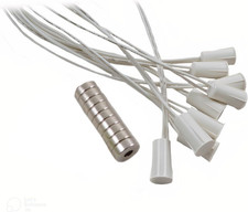 20 Pk Recessed White Door Window Security Alarm Switch Reed Contact Magnet 3/8"