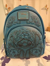 Loungefly Disney Lilo & Stitch Hibiscus Blue Mini Backpack