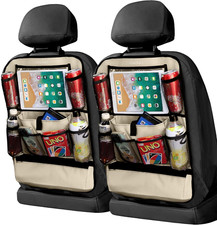 Car Backseat Organizer with Touch Screen Tablet Holder-2 Pcs,9 Storage Pockets C