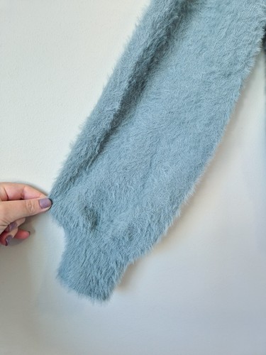 Dotti Sweater Size XL Balloon Sleeve Soft Fluffy Blue - Picture 4 of 13