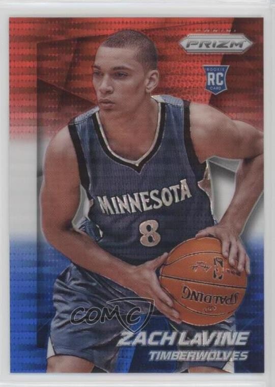 2014-15 Panini Prizm Red White & Blue Pulsar Prizm Zach LaVine #262 vw2