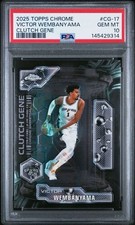 2025 Topps Chrome Basketball CG-17 Victor Wembanyama Clutch Gene PSA 10 GEM MINT