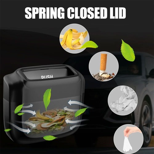 Car Interior Hanging Storage Box Waterproof Trash Can with Garbage Bag Organizer - Picture 6 of 13