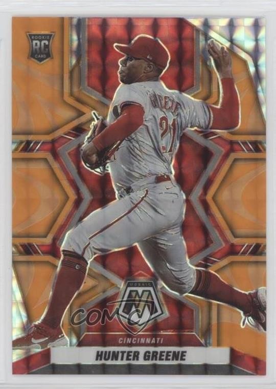 2022 Panini Mosaic Rookies Reactive Orange Prizm Hunter Greene Rookie RC 00em