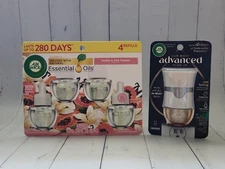 Air Wick Scented Oil Refills, Vanilla & Pink Papaya, 4 Refills & 1 Warmer 