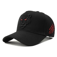 5 Panels High Crown Baseball Cap for Men Casual Cotton Letter Embroidery Snap...