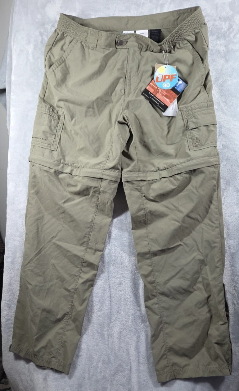 Columbia PFG Women’s Sz Lg Green NWT Convertible Cargo Fishing Hiking Pants 0717