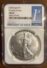 2026 1 oz American Silver Eagle NGC MS70 First Day of Issue