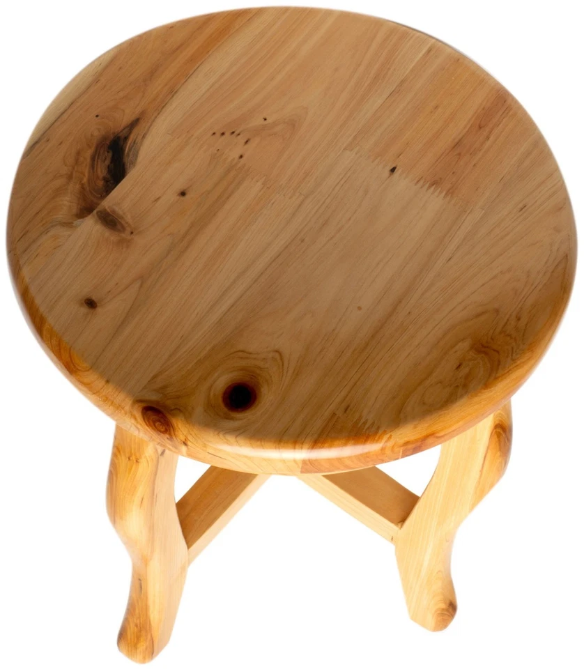 ALFI brand AB4406 11"W Framed Wood Accent Stool - Natural Wood - Image 3 of 4