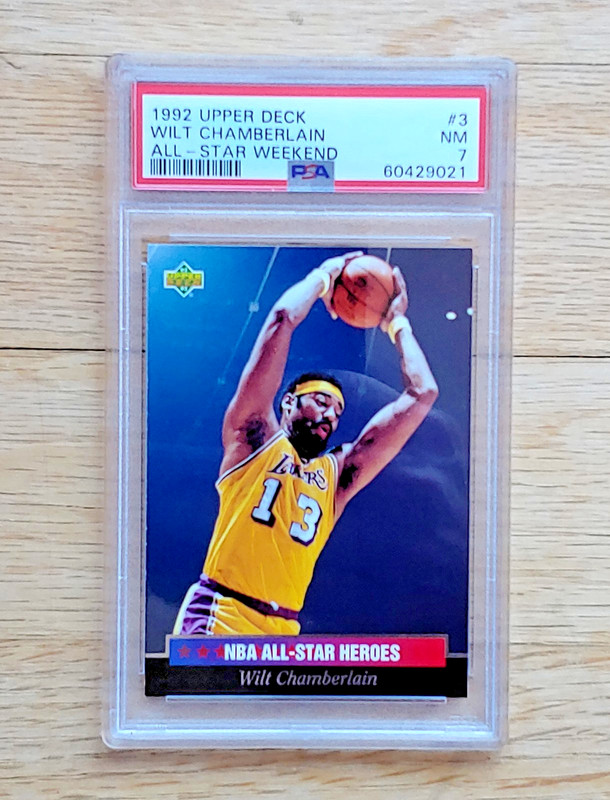 1992 UD ALL-STAR WEEKEND LAKERS #3 WILT CHAMBERLAIN PSA 7 NM