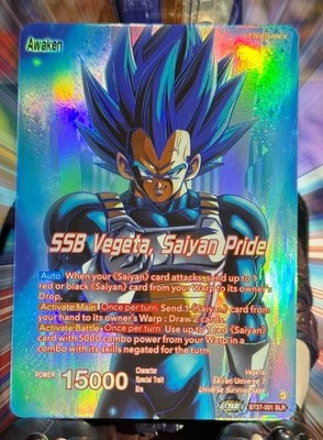 SSB Vegeta Saiyan Pride BT27-001 SLR History of Z Dragon Ball
