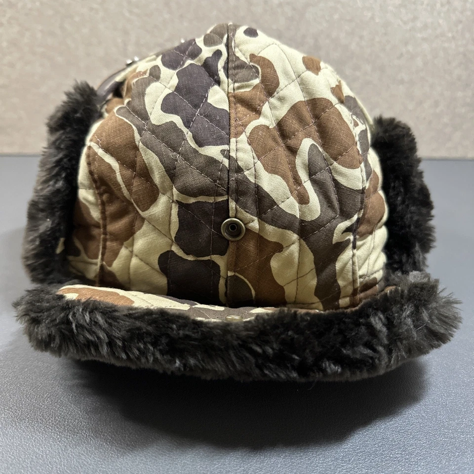 De Colección Pato Camuflaje Imitación Piel Trampero Gorra Talla L Solapa Ajustable Ala a Presión Aves Acuáticas Foto 4 de 4