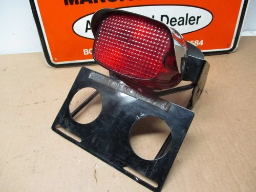 OEM HARLEY DAVIDSON FX SOFTAIL LICENSE PLATE ASSY. & TAIL LIGHT W/ VISOR 88-99