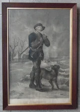 The Woodman + Dog, Famous Barker of Bath Portrait. Bartolozzi 1792 Original