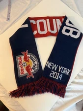 Ruffneck New York Red Bulls Scarf MLS Soccer 100% Acrylic Red Blue White 52L