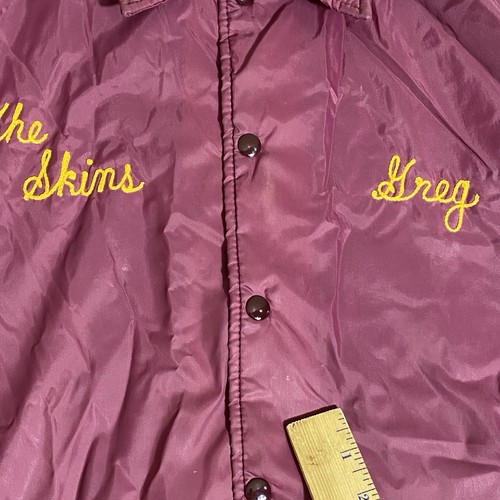 Vintage 70s Washington Redskins Jacket Men’s XL Maroon Windbreaker Coaches Coat - Picture 11 of 15