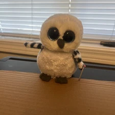 Ty Beanie Boos -Spells the White Owl (6 Inch) Glitter Eyes With Tags 2014