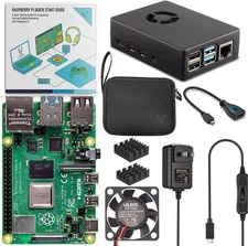 Raspberry Pi 4 4GB Basic Starter Kit with Fan-Cooled Heavy-Duty Aluminum