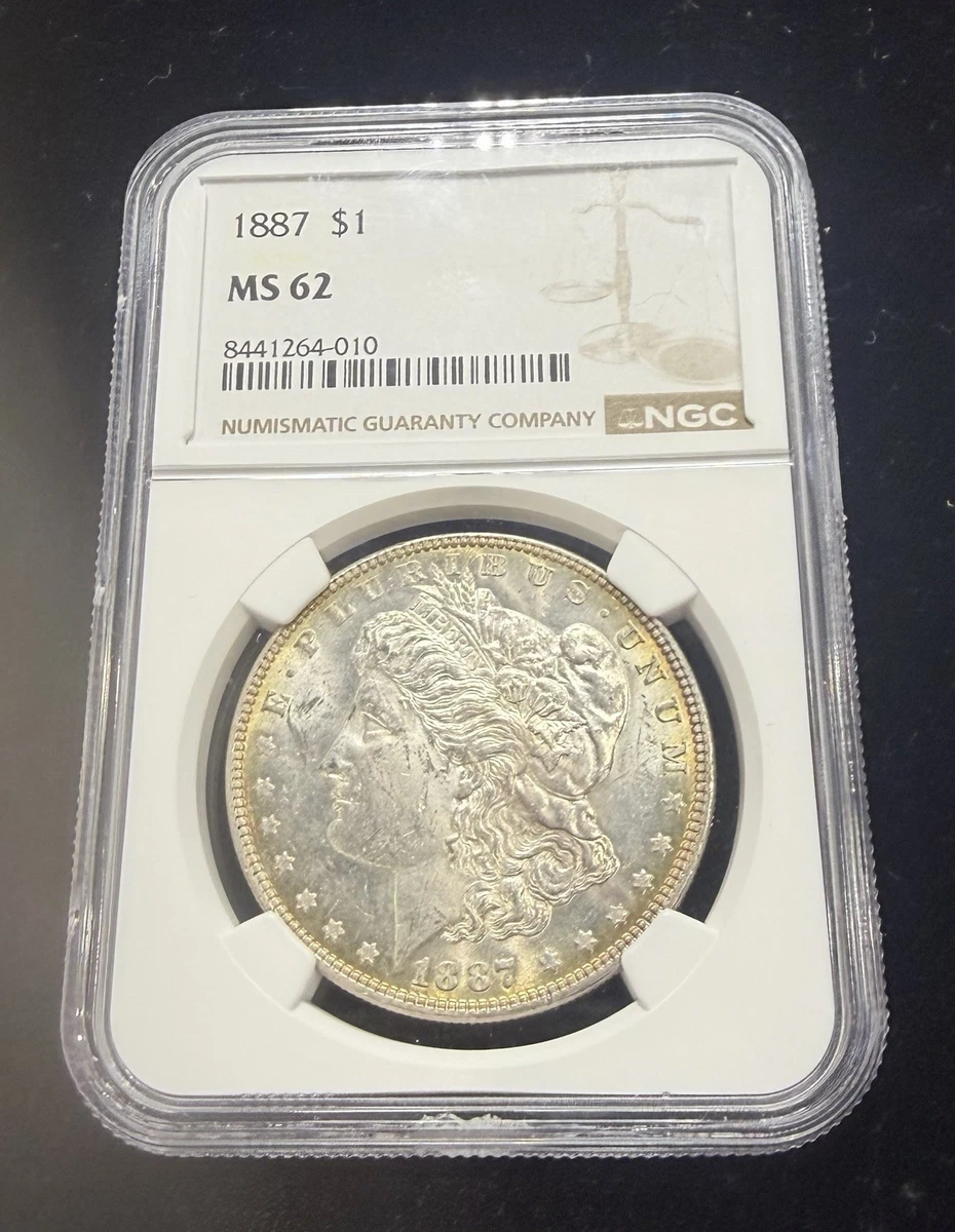 Philadelphia MS 62 Graded 1887 Year Morgan US Dollars (1878-1921