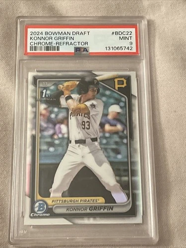 2024 Konnor Griffin Bowman Chrome Refractor PSA 9