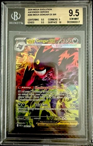Mega Gengar Ex #284/217 - 2026 Pokemon ME Ascended Heroes - Gem Mint BGS 9.5
