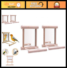 Interactive Bird Mirror Swing Toys for Small Parrots, Budgies Lovebirds - 2 PC