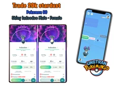 Shiny Indeedee Male - Female Tr-de 20k stardust